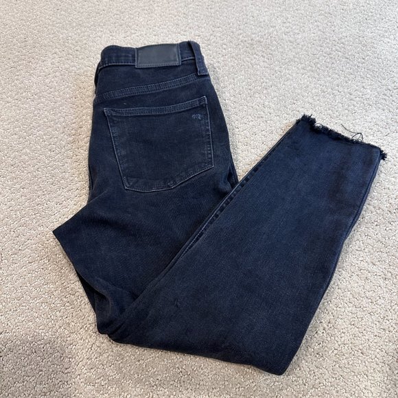Madewell Jeans 10" High-Rise Roadtripper Skinny Boho Black Distress Sz 26P K9922 - Picture 13 of 15